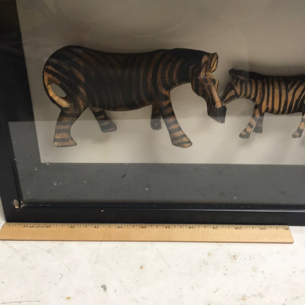 Unique Zebra Shadow Box - Picture 6 of 7